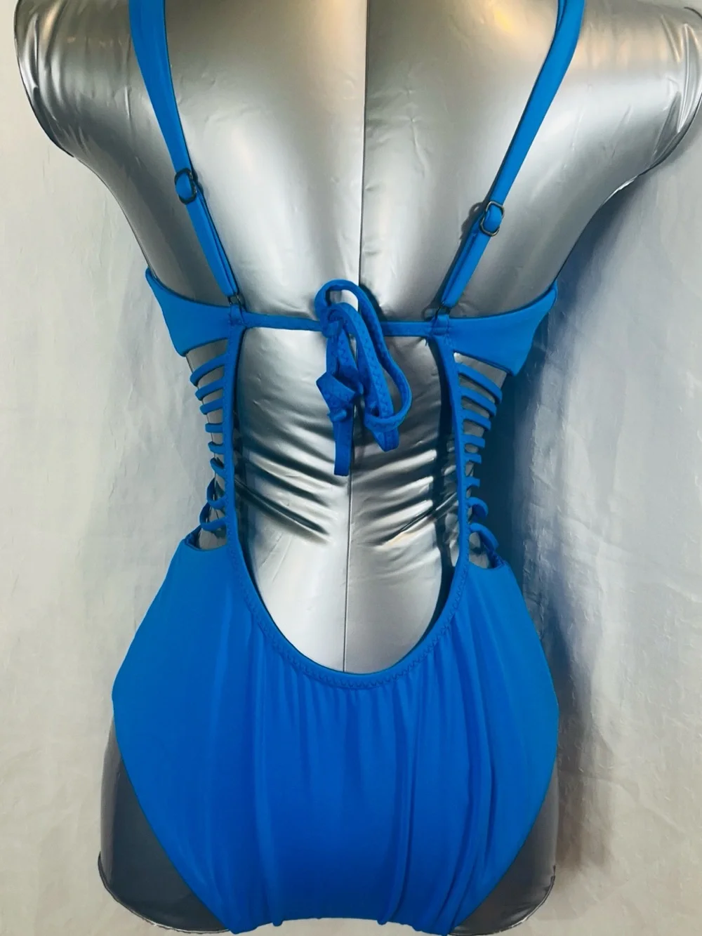 Michael Kors Cobalt Strappy Deep-V One-Piece Swimsuit